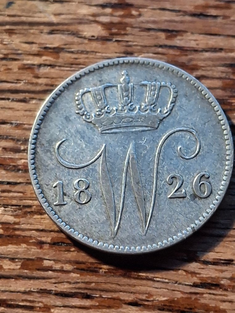 Holland. Willem I. 10, 25 Cents 1825/1828, 3 stuks (Ingen mindstepris) #3.2