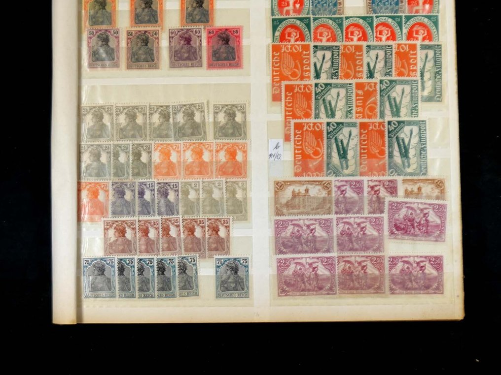 Impero tedesco 1900/1923 - Deutsches Reich ottimo stock postfrisch su pagine a stecche. #1.0