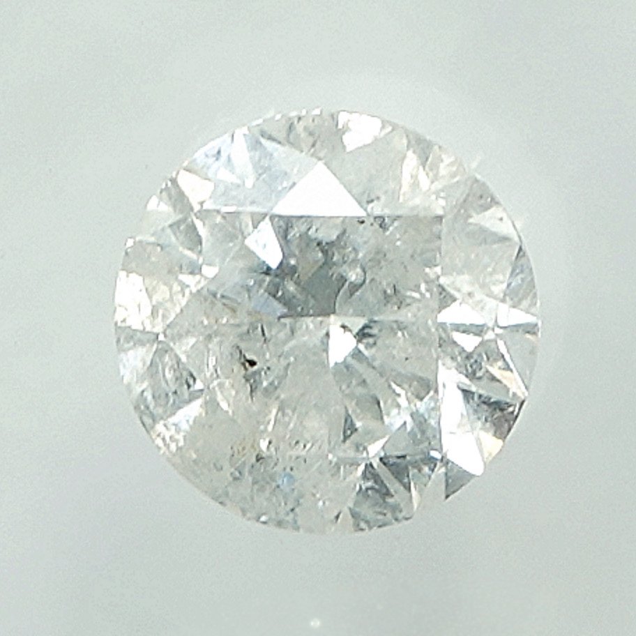 沒有保留價 - 1 pcs 鑽石  (天然)  - 0.54 ct - 圓形 - G - I3 - Gem Report Antwerp (GRA) #1.0