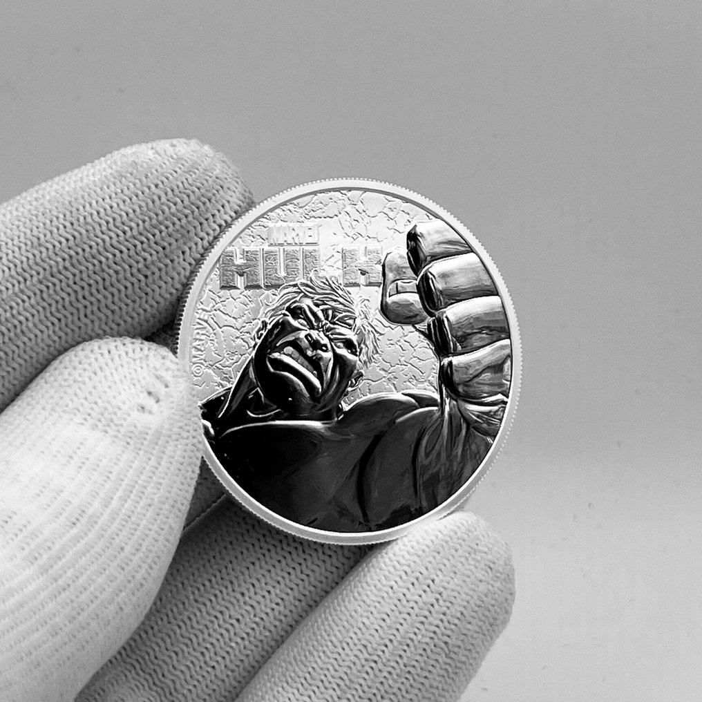 Niue. 2 Dollars 2019 – Marvel Hulk – 1 oz Silver coin – Ag .999 (No reserve price) #1.0