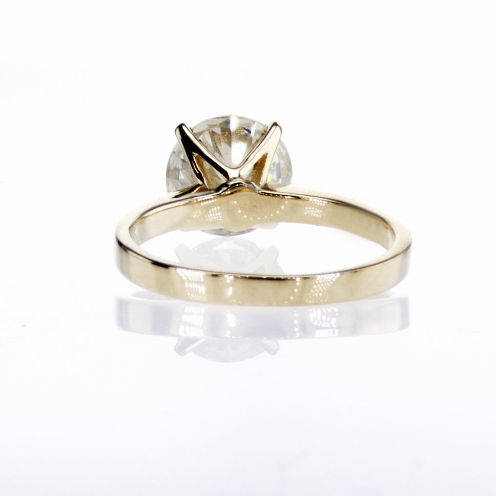 Sans prix de réserve - Bague de fiançailles - 14 carats Or jaune - 2.03ct. tw. Diamant (Naturelle) #4.3