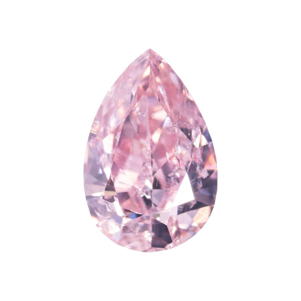 1 pcs Diamant (Colorat natural) - 0.21 ct - Pară - Fancy Roz - Nespecificat în raportul de laborator - GIA (Institutul gemologic din SUA) #1.0