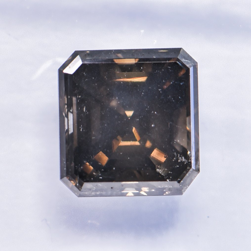 Fără preț de rezervă - 1 pcs Diamant  (Colorat natural)  - 2.00 ct - Smarald - Fancy dark verzui, maroniu Galben - SI2 - IGI (Institutul gemologic internațional) - VG #4.3
