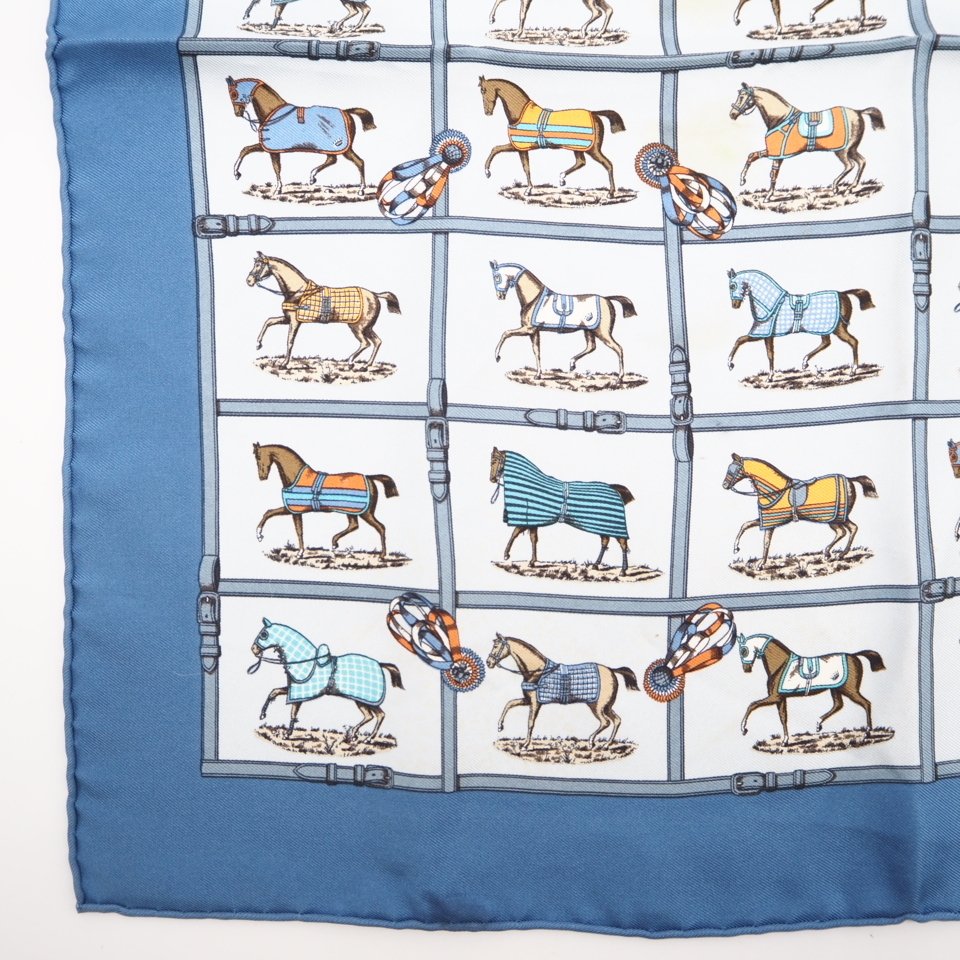 Hermès - Scarf Carré 45 “48 Horses in the Paddock” - Sciarpa #4.3