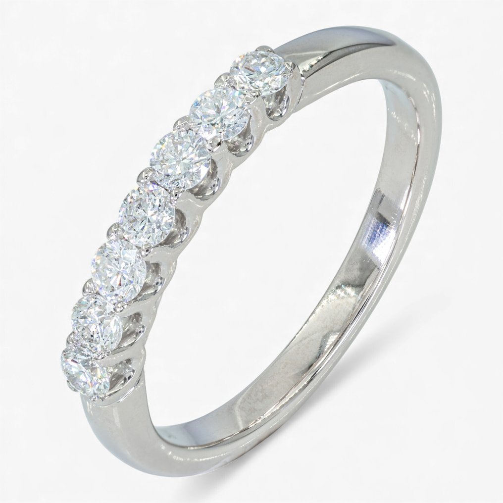 χωρίς τιμή ασφαλείας - Δαχτυλίδι - 14 καράτια HRD, Λευκός χρυσός -  0.40ct. tw. Διαμάντι (Φυσικό) #1.0