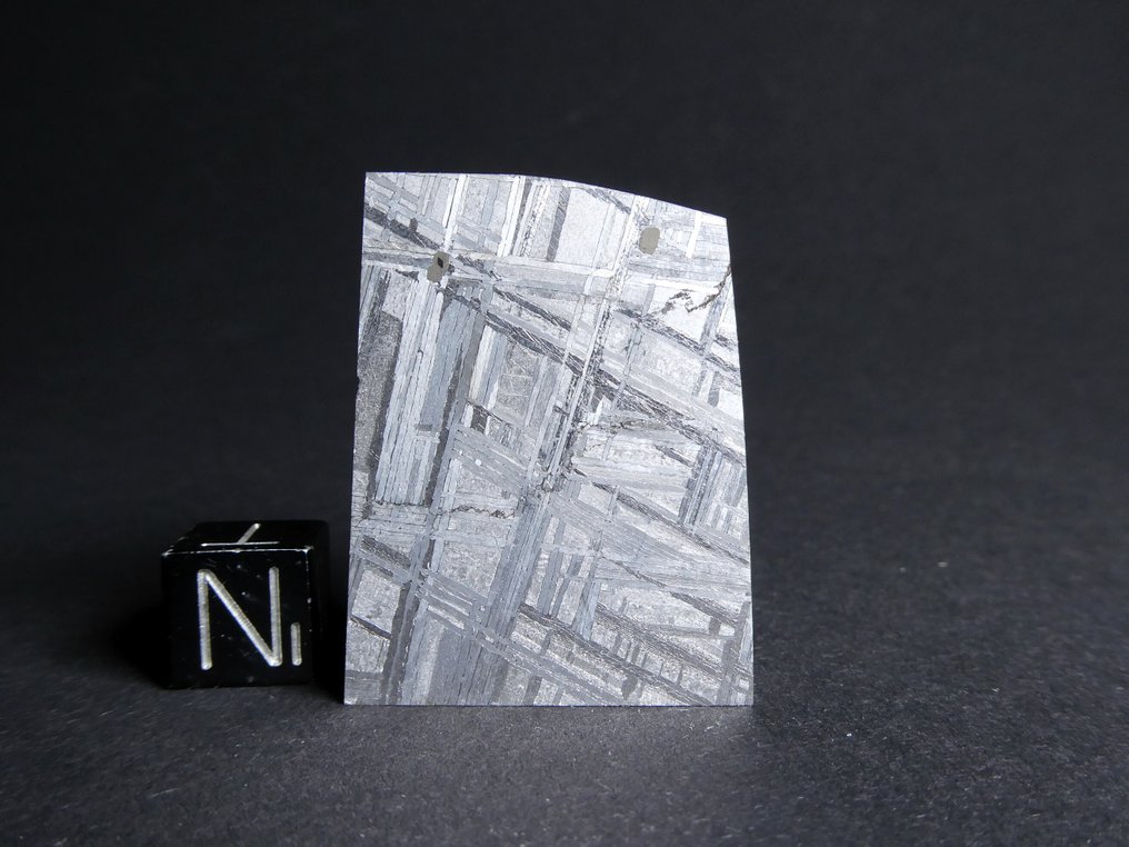 Chumbo de ferro meteorito fatia de parte gravada - 42 g #1.0