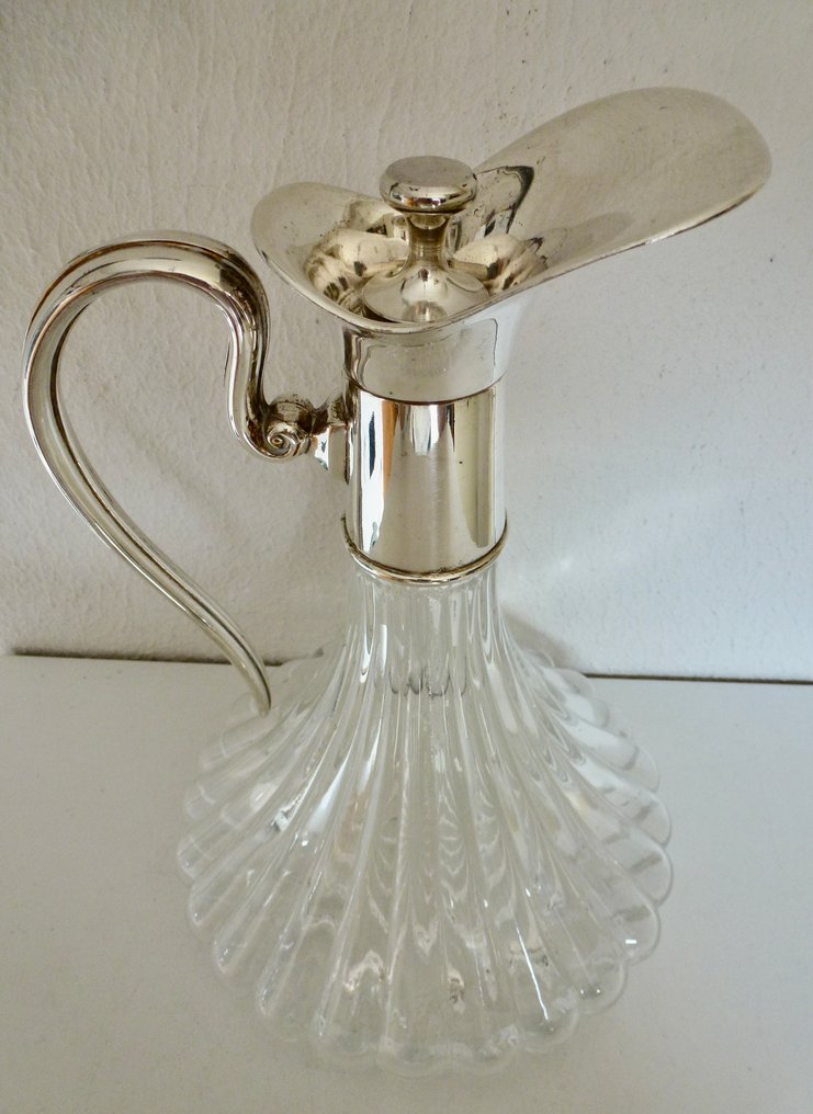 Karafka - Kryształ, Posrebrzany - Geribbelde Kristalglas #1.0