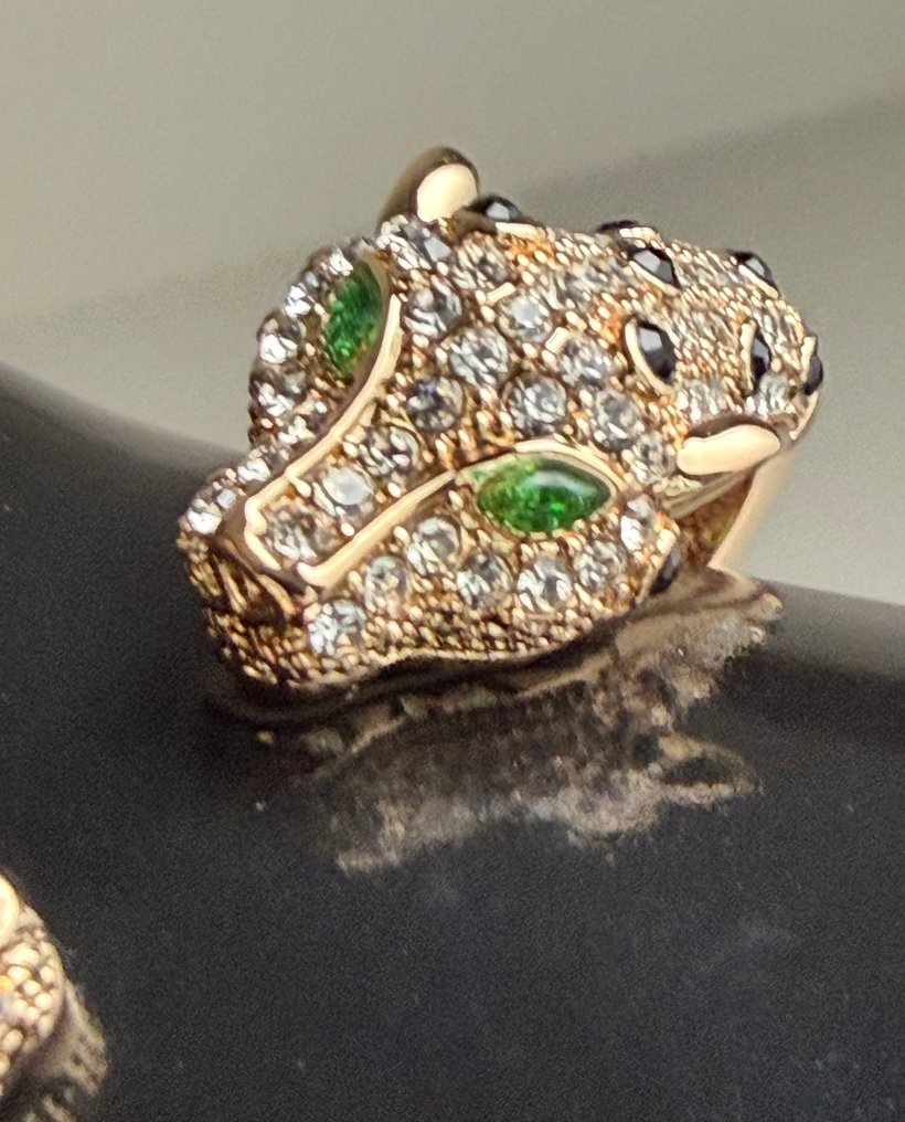 Βραχιόλι με πάνθηρα, εμπνευσμένο από Cartier, με επίστρωση χρυσού. - Βραχιόλι #3.2