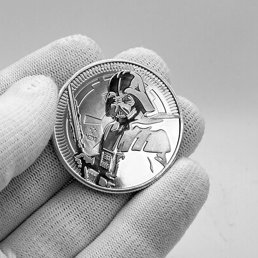 Niue. 2 Dollars 2019 – Star Wars: Darth Vader – 1 oz Silver coin – Ag .999 (Sem preço de reserva) #1.0
