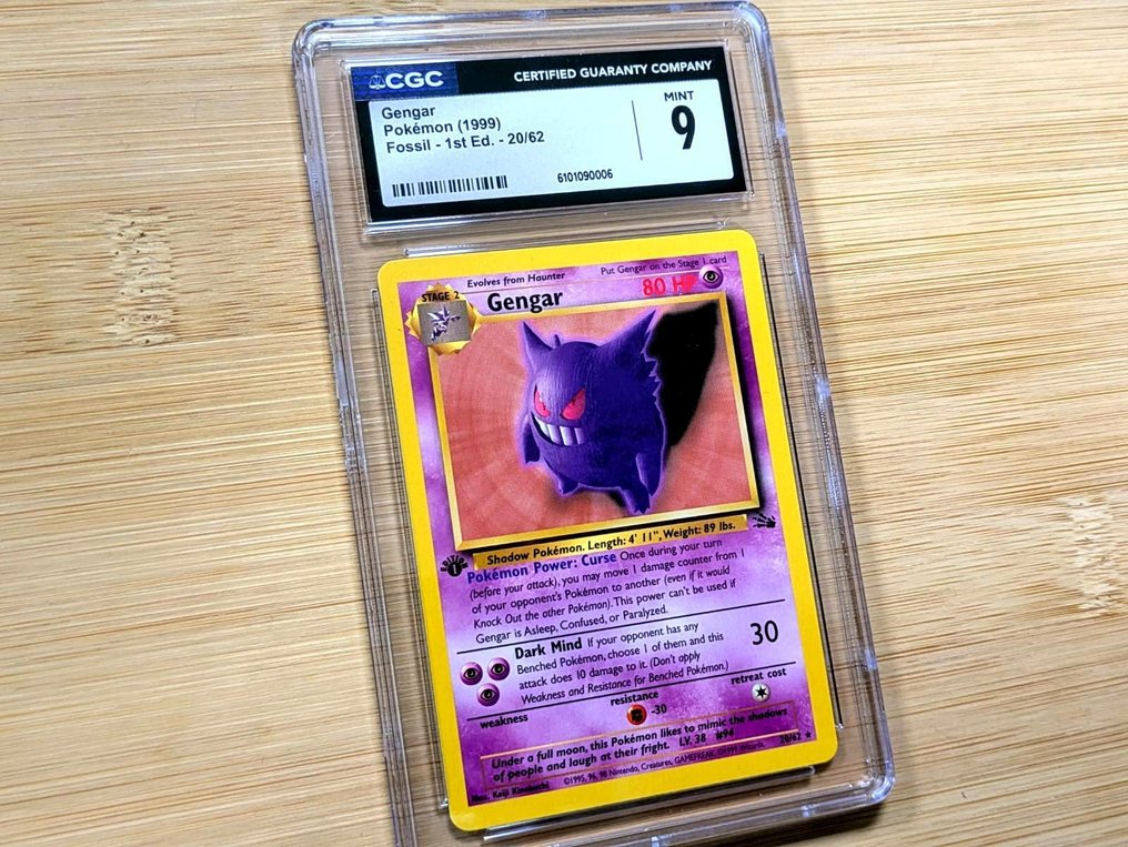Pokémon - 1 Graded card - Gengar #20 / 62 - 1st Edition First edition - CGC 9 - WOTC - Fossil #1.0