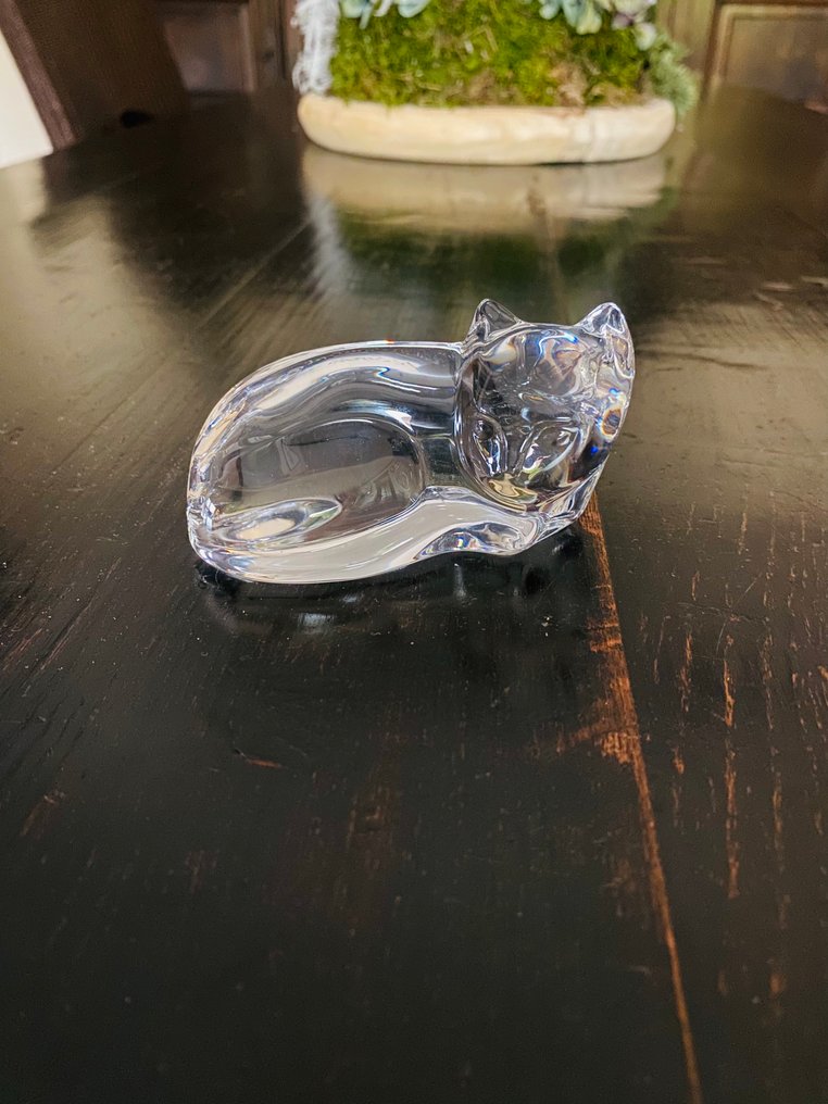 Val Saint Lambert - Katherine De Sousa - Miniature figure - Kat en kitten (VSL/DeSousa/Kristal)  (2) - Crystal #2.1