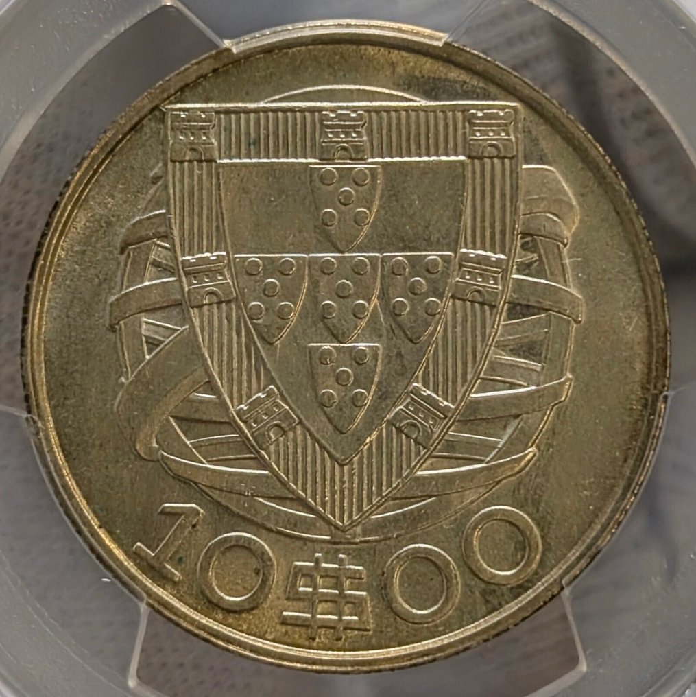 Portugal. Republic. 10 escudos 1948 Cleaned UNC-Detail (Sem preço de reserva) #3.2
