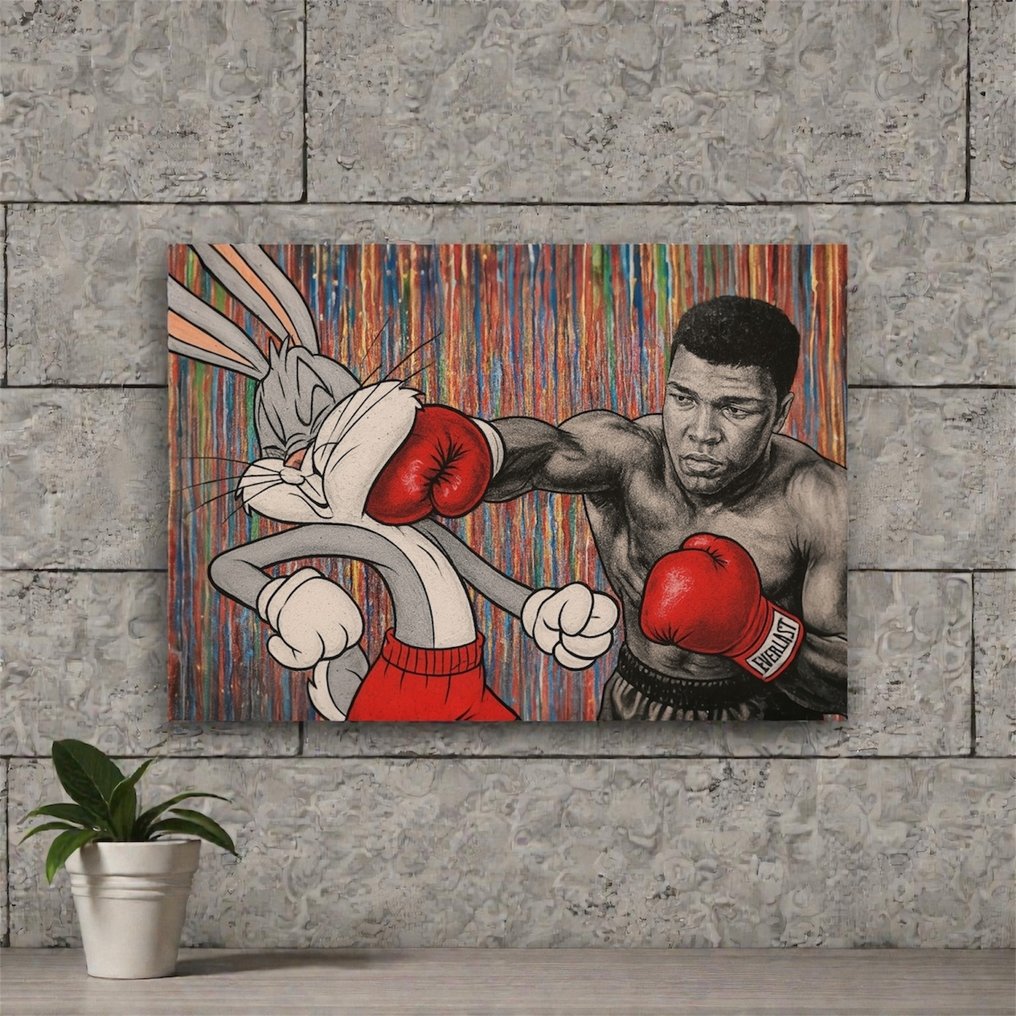 Naro - Canvas - [XL] Bugs Bunny vs Ali – Knockout Pop Tribute #1.0