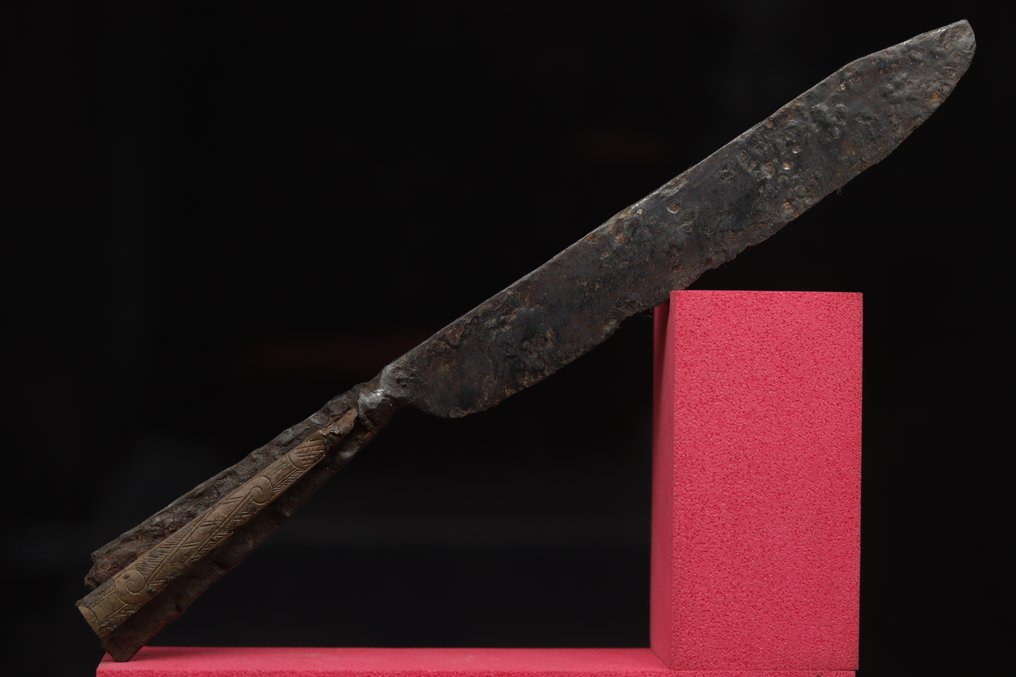 中世紀前期 哥特风 - 铁柄军用刀 聖物 - 22.7 cm  (沒有保留價) #1.0