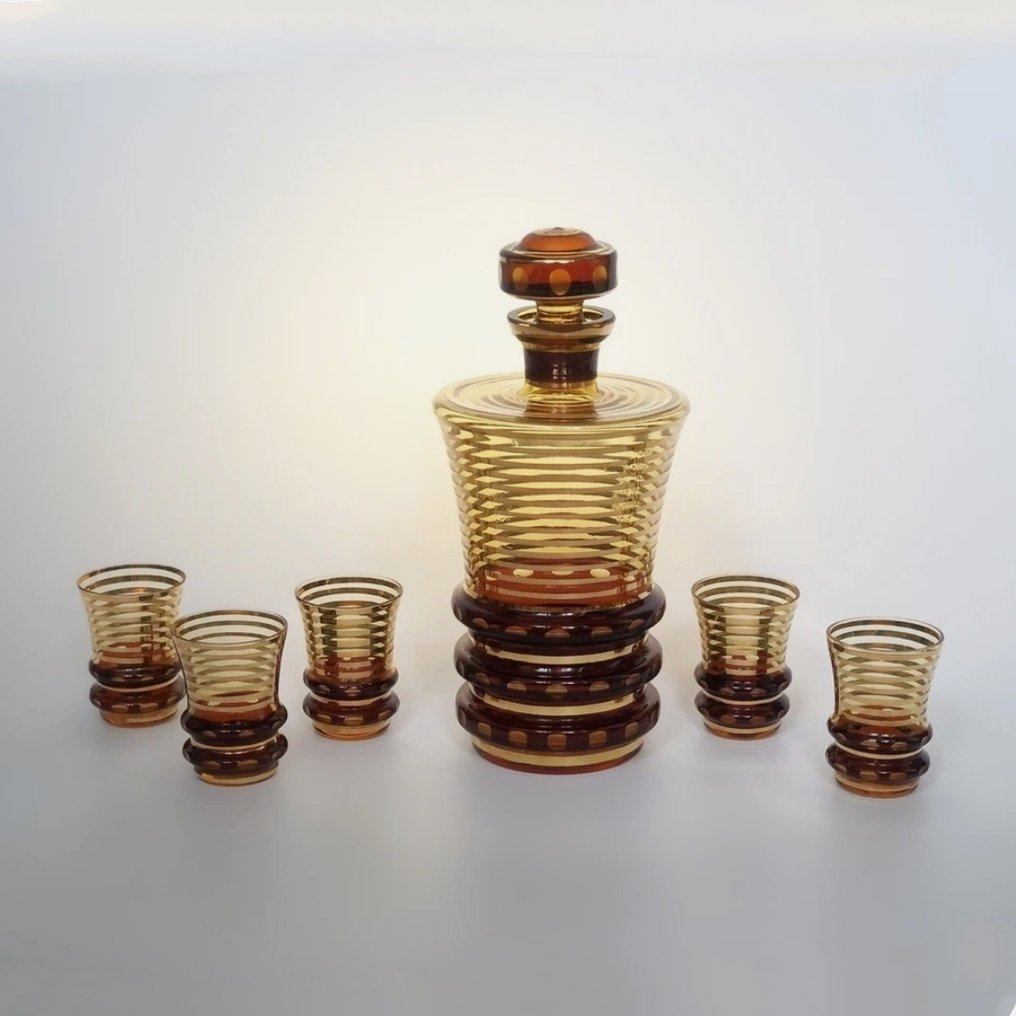 Tsjechische Boheemse glas - Decantor (6) - Sticlă #2.1