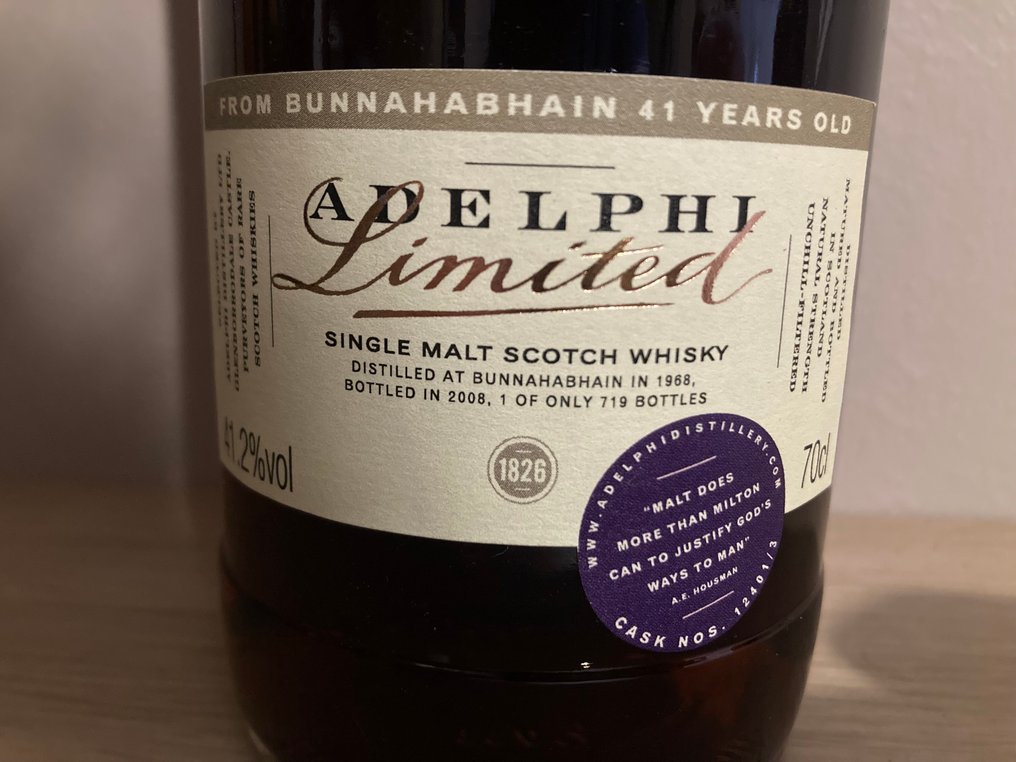 Bunnahabhain 1968 41 years old One of 719 - Adelphi  - b. 2010  - 70 cl #2.1