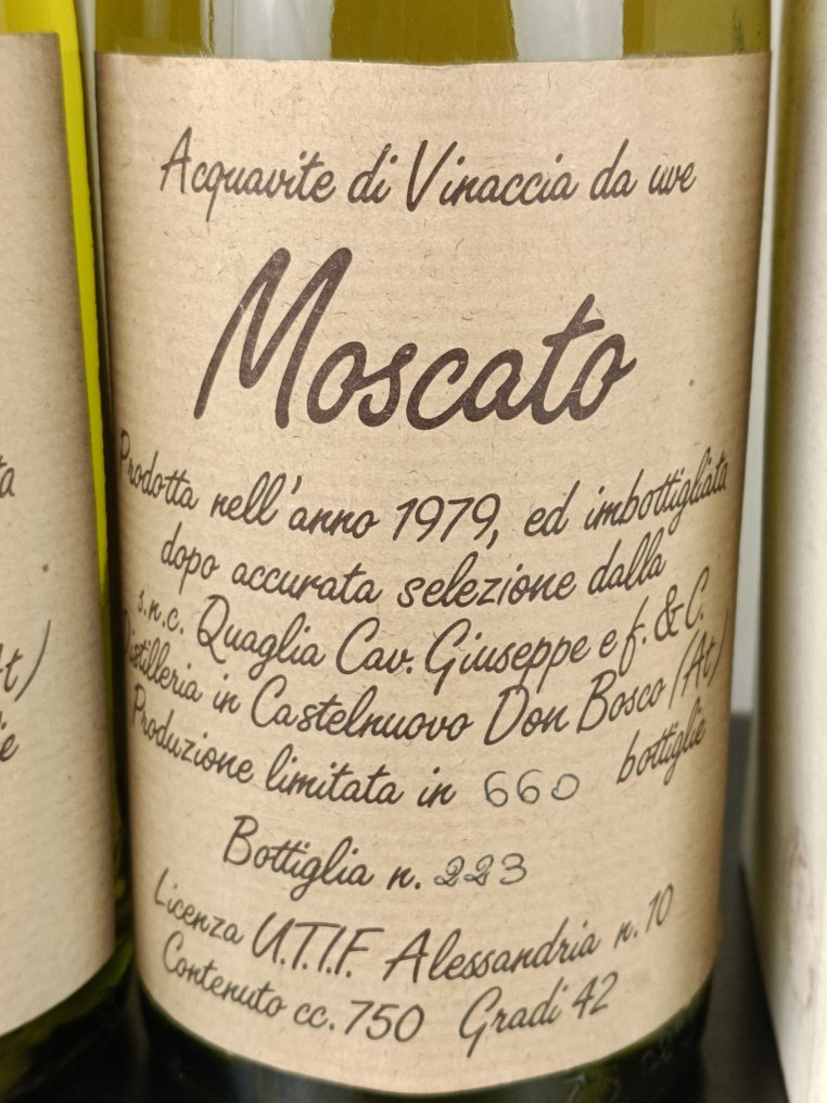 Quaglia Cav. Giuseppe 1979 - Grappa di Moscato  - 0.75 升 - 2 瓶 #2.1
