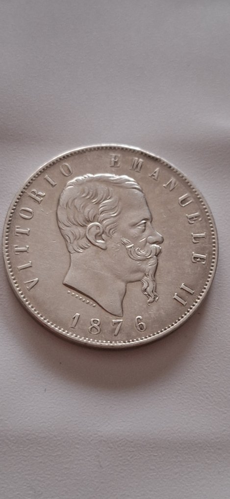 Italië. Vittorio Emanuele II. 5 Lire 1876 (Zonder minimumprijs) #1.0