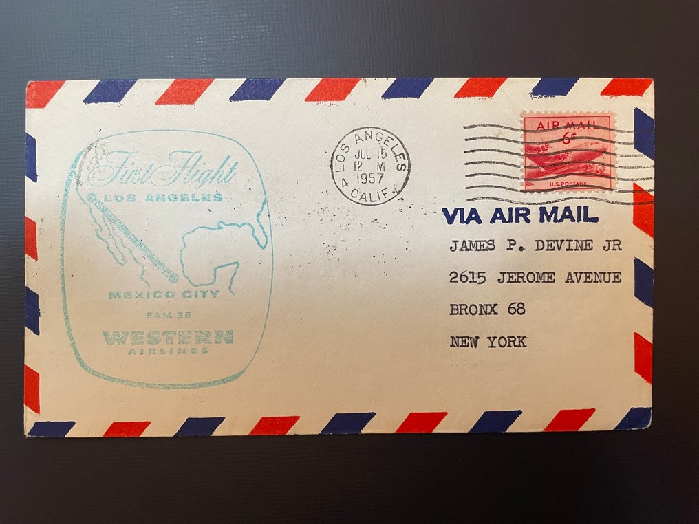 墨西哥  - 墨西哥 + 美国 + 欧洲 + 130字以上的航空邮件 + 推荐，前31个航班包括在内 - Yvert + Scott #3.2