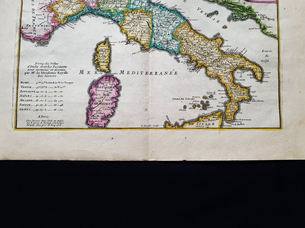 歐洲 - 意大利 / 西西里 / 撒丁岛 / 摩利塞 / 特伦蒂诺 / 威尼托 / 普利亚; Nicolas de Fer - L'Italie - 1701-1720 #3.2