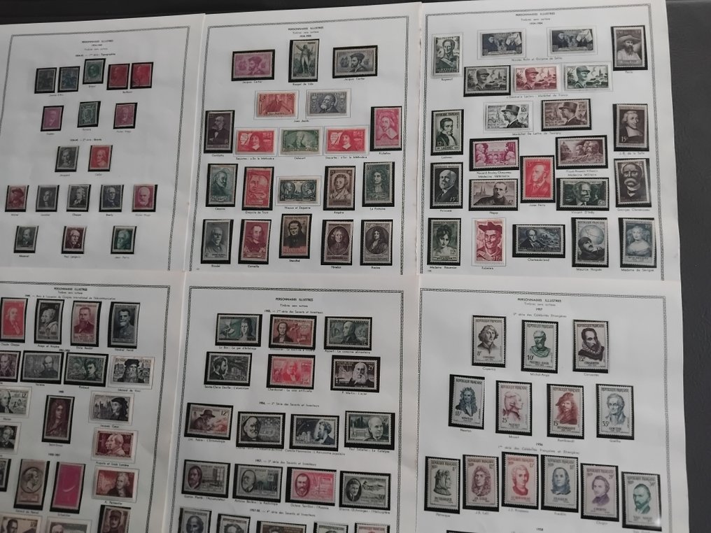 France 1924/1962 - Complete set from 1924 to 1962 featuring famous characters and celebrities, with no extra charges. - De bonnes valeurs dont Paire Cartier , Forte Cote Yvert // Voir Photos & déscriptif. #1.0
