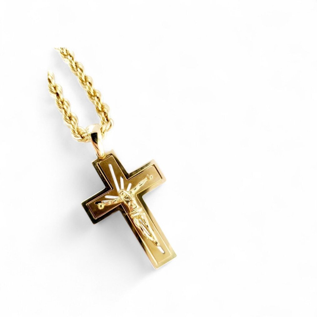 吊墜頸鏈 - 18 克拉 黃金 - 意大利制造 #3.2