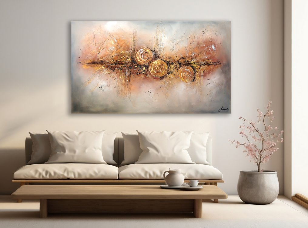 Monika Spiewak - Abstract - XXL - Oil Painting Stretched On The Frame - Ready To Hang - 1/1 Unique Piece #1.0