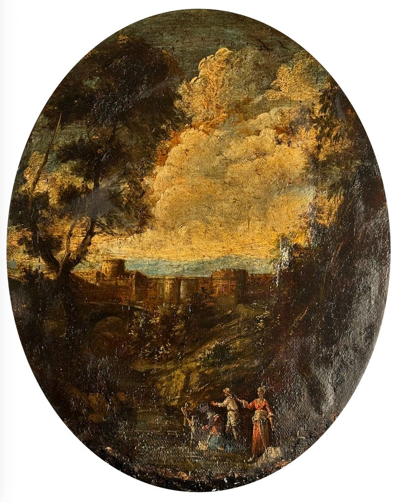 Scuola di A. Magnasco (X - Paesaggio con figure #1.0