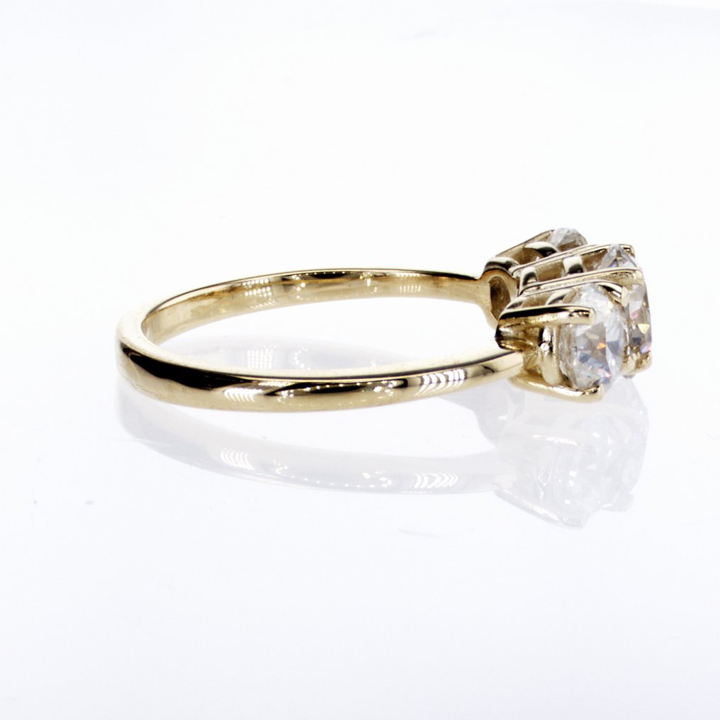 χωρίς τιμή ασφαλείας - Δαχτυλίδι αρραβώνων - 14 καράτια Κίτρινο χρυσό -  2.27ct. tw. Διαμάντι (Φυσικού χρώματος) - Διαμάντι #3.2