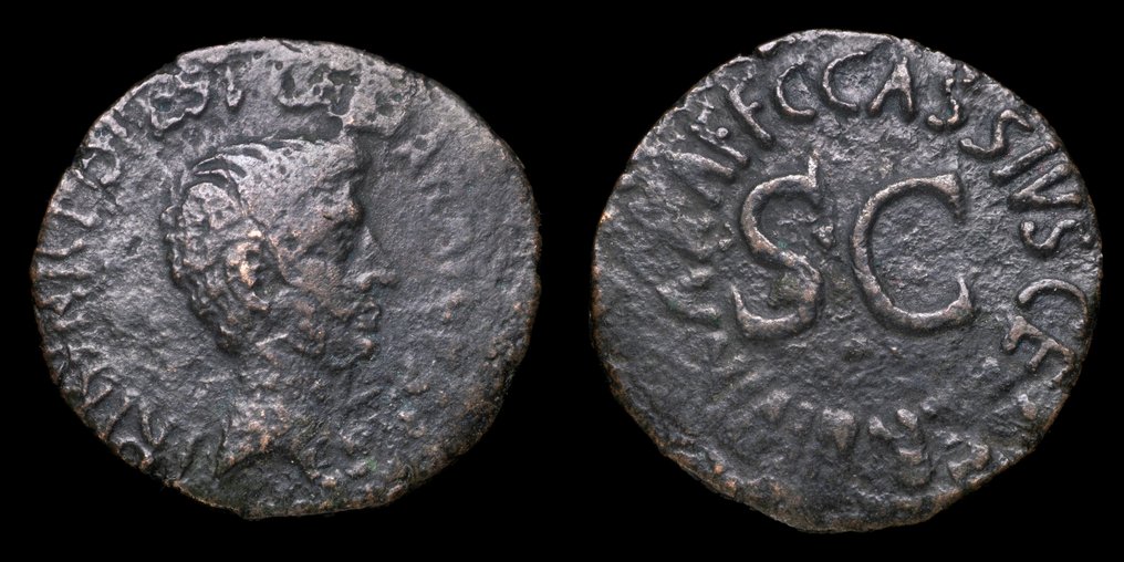 Cesarstwo Rzymskie. Augustus (27 p.n.e.-14 n.e.). As C CASSIVS CELER IIIVIR A A A F F  (Bez ceny minimalnej
) #1.0