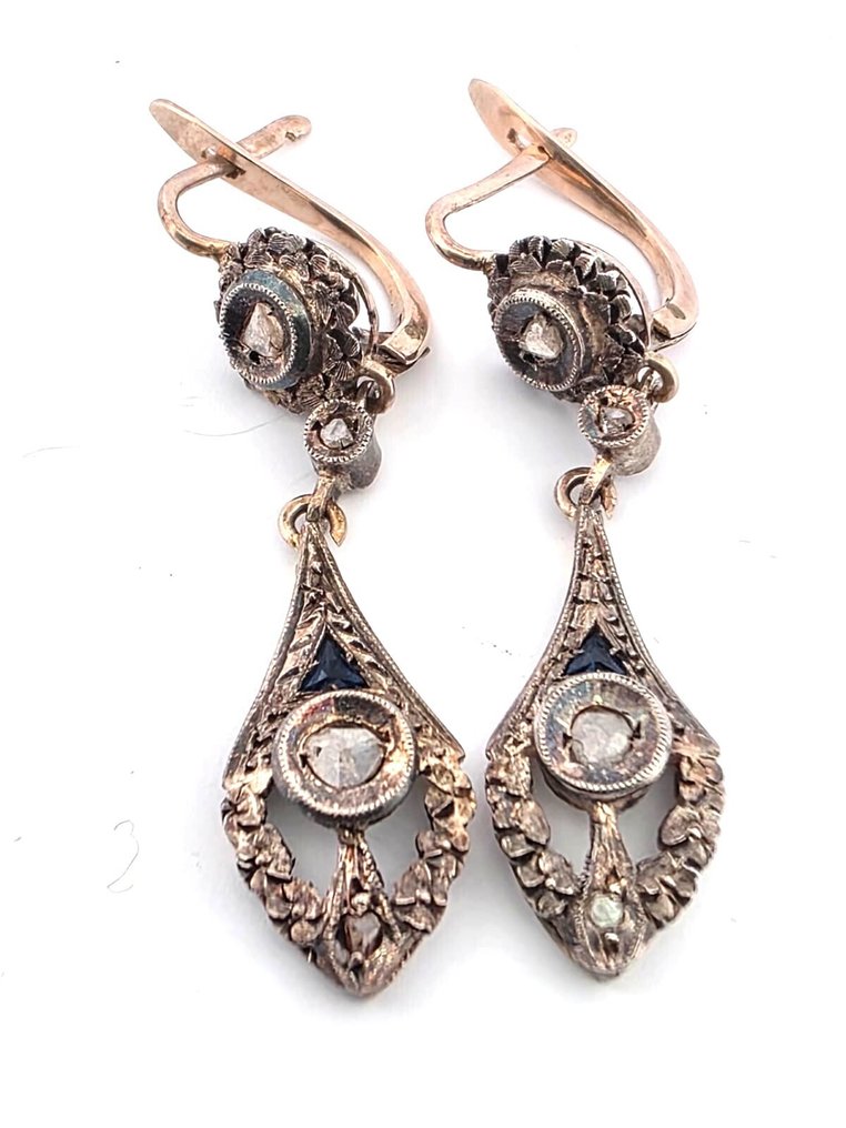 Ei pohjahintaa - Korvakorut - 9 kt. Keltakulta Timantti (Luonnollinen) #2.1