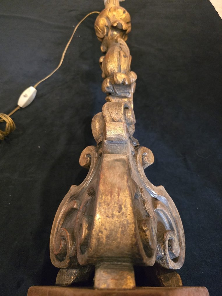 Sculpture, Grande scultura legno Firenze lampada XIX - 87 cm - Bois - 1890 #4.3