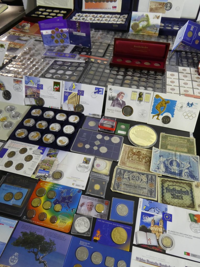 World. Collection of coins/banknote/medals/euro inkl. pp from old to modern (800 pieces) (No reserve price) #1.0