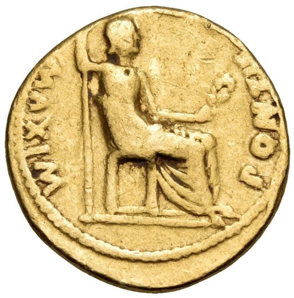 Römisches Reich. Tiberius (n.u.Z. 14-37). Aureus Lugdunum, circa 15-18 #1.0