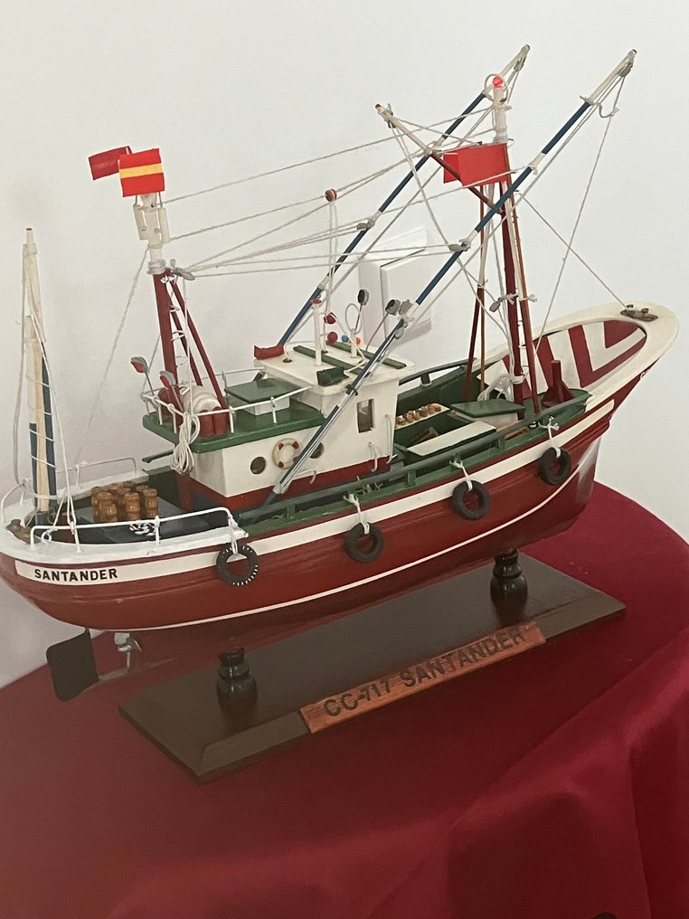 Ναυτικά αντικείμενα - kotter, tonijnebboot Santander. - Ξύλο #4.3