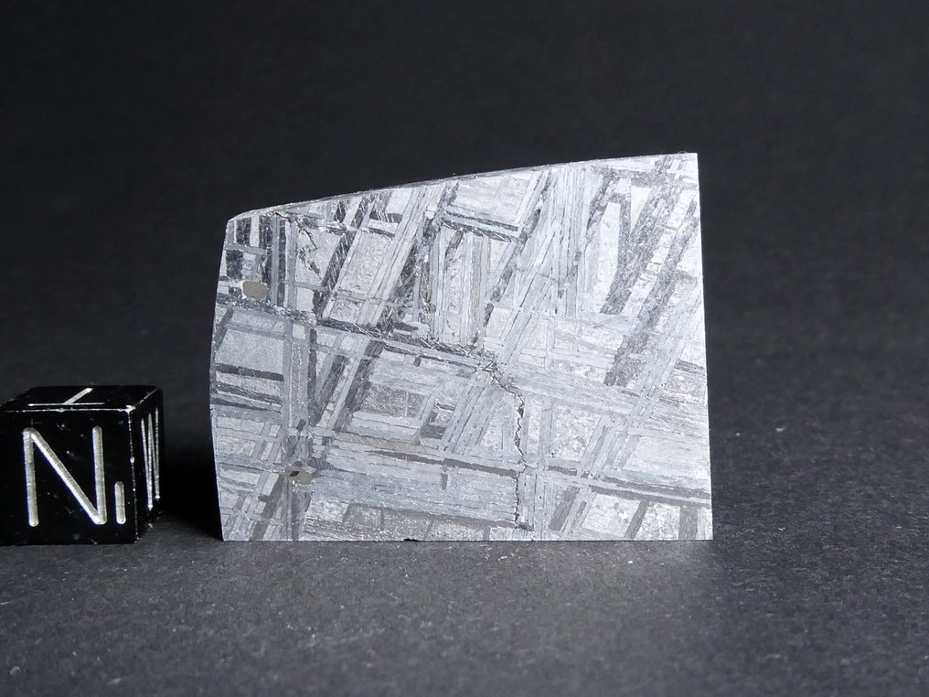 Chumbo de ferro meteorito fatia de parte gravada - 42 g #1.0