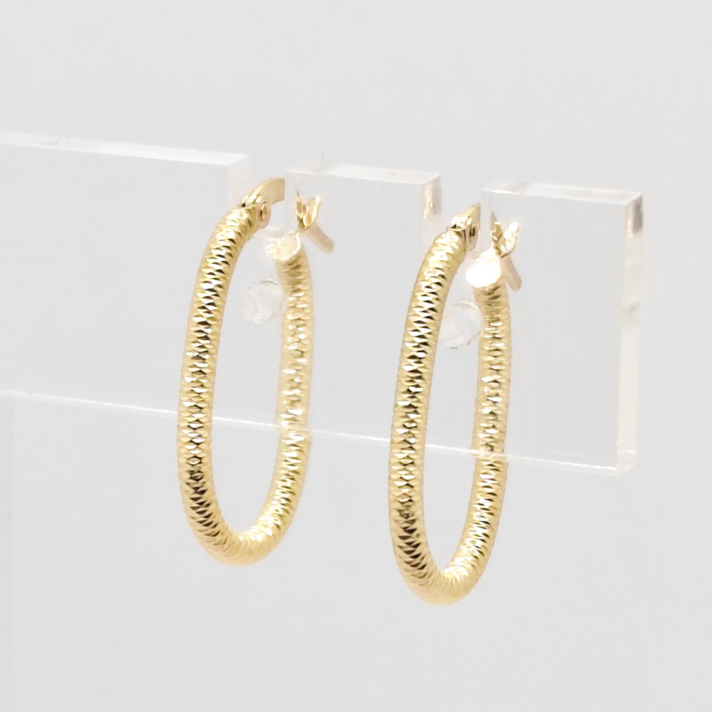 Zonder minimumprijs - Oorbellen - 18 karaat Geel goud #1.0