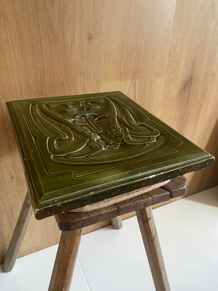 新艺术风格 瓦 - 新艺术风格 - 1900-1910 - 开放式壁炉瓷砖  #1.0