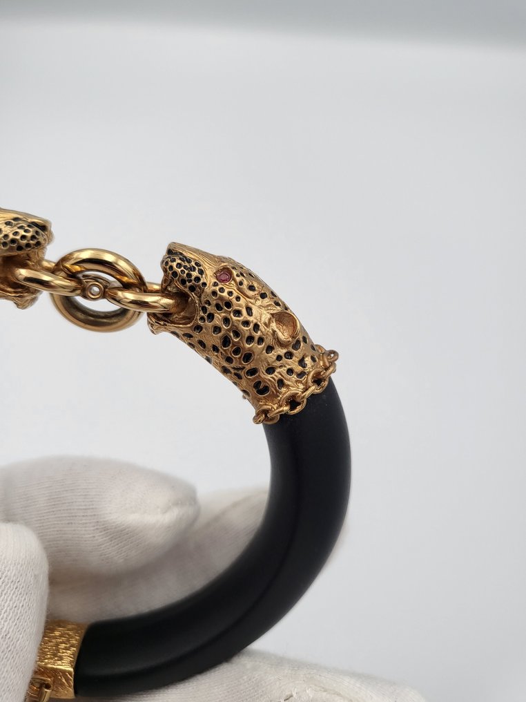 Franklin Mint - The Duchess of Windsor Panther Bracelet – Franklin Mint – Plated or 22 carats – Ruby – Jewelry - Bracelet #4.3