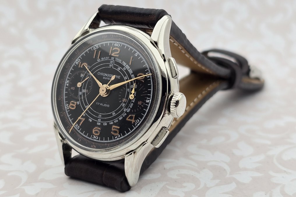 Chronographe Suisse - Cal. Landeron 48 - Senza prezzo di riserva - Uomo - 1900-1949 #1.0