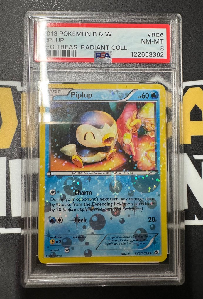 Pokémon - 1 Graded card Pokemon Legendary Treasures Piplup RC21 Ultra Rare Holo Card NEAR MINT PSA 8 - PSA - WOTC #1.0