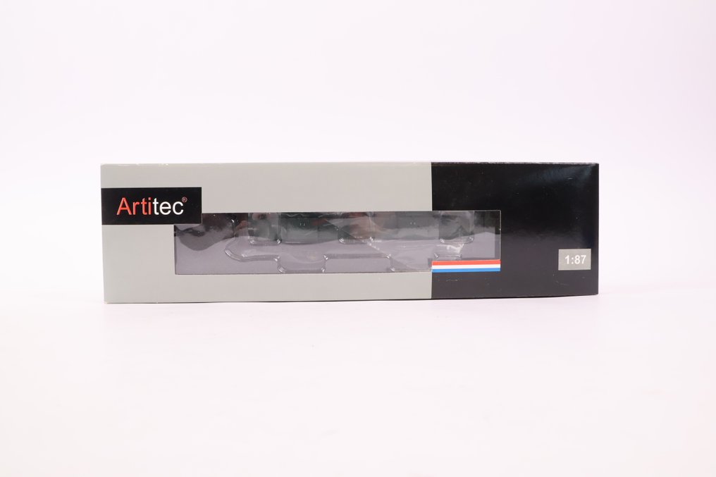 Artitec H0 - 20.241.01 - Modelltog godsvogn (1) - D 6061 olivengrønn Stalen D - NS #2.1