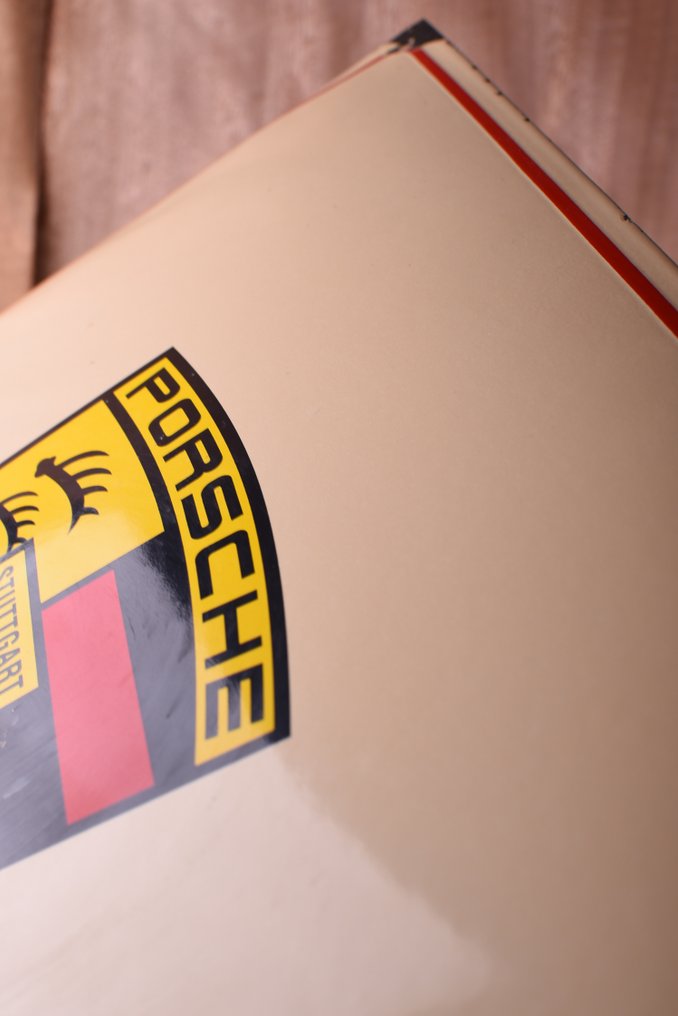 Sign - Porsche - XXL Ricambi Originali; "Authorized Sales, Service, Parts; top quality; unrestored Enamel sign of #4.3