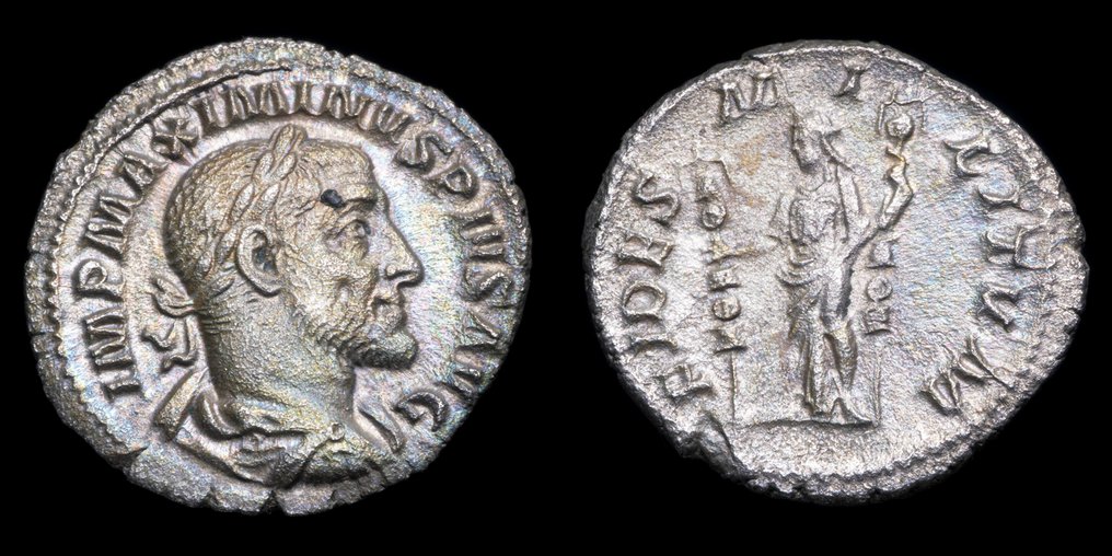 Ρωμαϊκή Αυτοκρατορία. Maximinus Thrax (AD 235-238). Denarius FIDES MILITVM  (χωρίς τιμή ασφαλείας) #1.0
