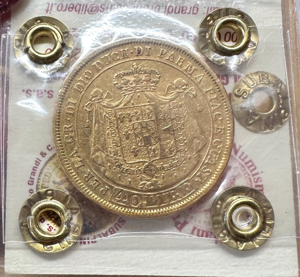 Italia, Hertugdømmet Parma, Piacenza og Guastalla Maria Luigia. 40 Lire 1821 #1.0