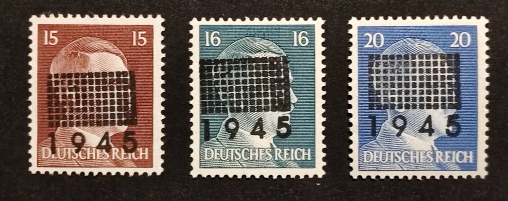 Alemanha 1945 - Correio local de Netzchkau-Reichenbach com sobrecarga MNH - Mi. 1/11 Type I #3.2