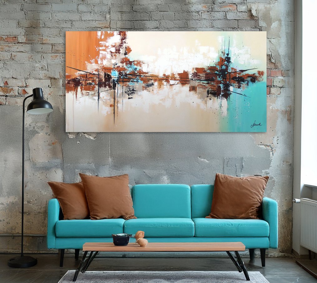 Monika Spiewak - Abstract - XXL - Oil Painting Stretched On The Frame - Ready To Hang - 1/1 Unique Piece #1.0