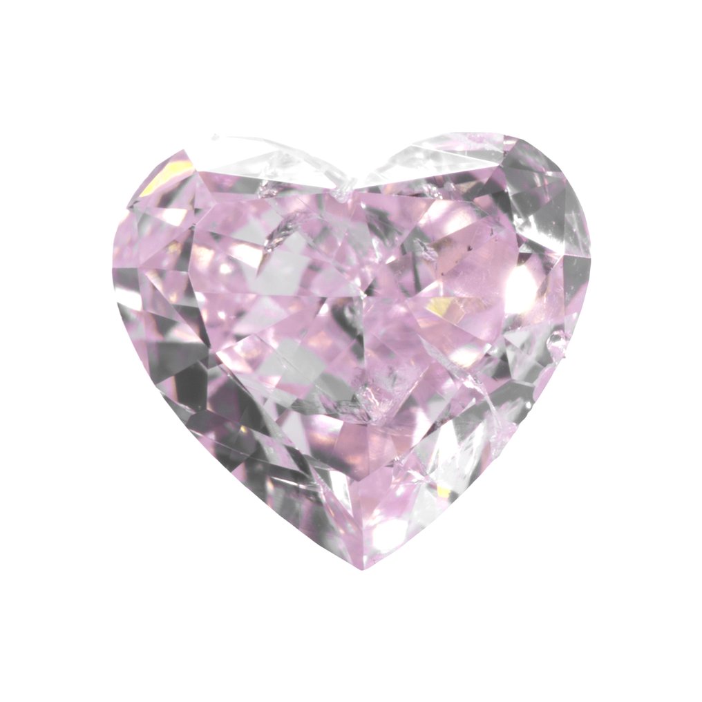1 pcs Timantti (Luonnonvärinen) - 0.26 ct - Sydän - Light Vaaleanpunainen - SI3 - Amerikan gemologinen instituutti (GIA) #1.0