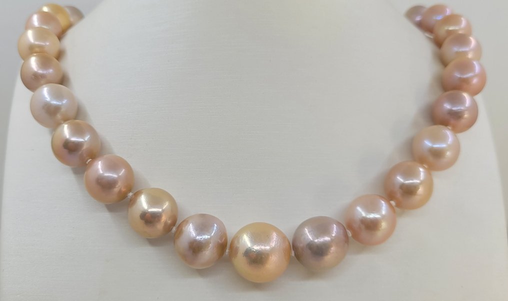 Sem preço de reserva - Colar Enormes pérolas Edison de 11,5x15,5mm #1.0