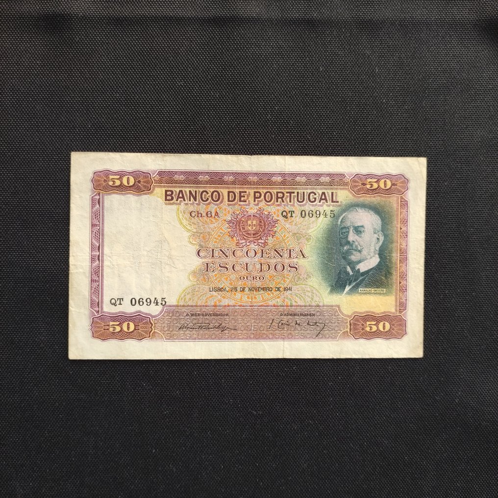 Portugal. - 50 Escudos 1941 - Pick 154 (Sem preço de reserva) #1.0